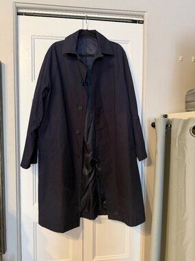 H&M Navy Blue Trench Coat/Blazer Jacket Size Small